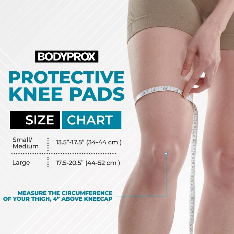 Bodyprox وسادات حماية الركبة من بودي بروكس، إسفنجة سميكة، سترة تجنب الاصطدام للركبة (كبير) - Image 2